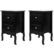 VINGLI Wooden Nightstand  2 Drawers Bed Side Table