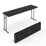 VINGLI 6ft Narrow Folding Table Portable Plastic Rectangle Foldable Table
