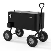 VINGLI 80QT Rolling Patio Cooler Wagon Portable Ice Chest