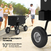 VINGLI 80QT Rolling Patio Cooler Wagon Portable Ice Chest
