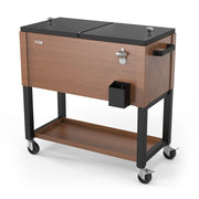VINGLI 80 Quart Patio Cooler Wagon Rolling Ice Chest