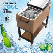 VINGLI 80 Quart Patio Cooler Wagon Rolling Ice Chest