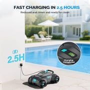 VINGLI Cordless Swimming Pool Vacuum Automatic Robotic Pool Cleaner