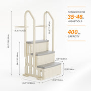 VINGLI 4 Safety Heavy-Duty Pool Ladder
