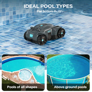 VINGLI Cordless Swimming Pool Vacuum Automatic Robotic Pool Cleaner