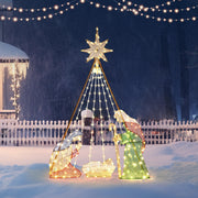 VINGLI 6FT Lighted Outdoor Nativity Scene for Christmas Family Yard Decoration