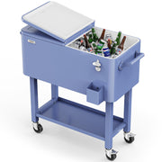 VINGLI 80 QT Rolling Ice Chest Cooler Car Outdoor Patio Wagon Cooling Bins