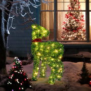 VINGLI Lighted Reindeer Outdoor Decorations Green/Gold/White