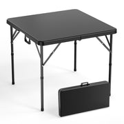 VINGLI 34” Square Folding Table Plastic Fold Card Table