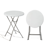 VINGLI 32” Round Folding Table Plastic High Top Table