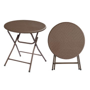 VINGLI 32" Round Folding Table Portable Plastic Card Table