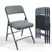 VINGLI Metal Folding Chairs with Cushioned Seat 350Ibs Upholstered Event Chairs