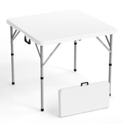 VINGLI 34” Square Folding Table Plastic Fold Card Table