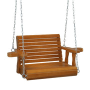 VINGLI 2.2FT Single Wooden Porch Swing with Cup Holder 440Ibs