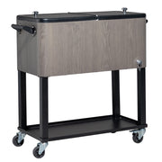 VINGLI 80 Quart Patio Cooler Wagon Rolling Ice Chest