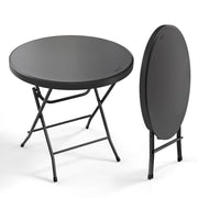 VINGLI 32" Round Folding Table Portable Plastic Card Table