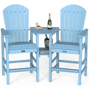 VINGLI Tall Adirondack Chairs Set HDPE Adirondack Bar Stools