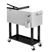 VINGLI 80 QT Rolling Ice Chest Cooler Car Outdoor Patio Wagon Cooling Bins