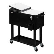 VINGLI 80 QT Rolling Ice Chest Cooler Car Outdoor Patio Wagon Cooling Bins