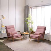 VINGLI Mid-Century High Back Armchair with Pillow Upholstered