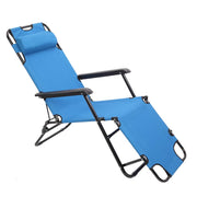 VINGLI Potable Folding Outdoor Lounge Chairs Camping Reclining Chairs with Removable Pillow