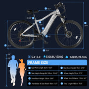 PEXMOR 750W Mountain E-Bike 7-Speed