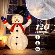 VINGLI 3/4/5/6 FT Lighted Christmas Snowman with LED Lights Ground Stakes