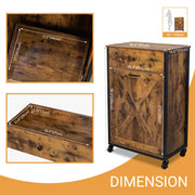 VINGLI 10/13 Gallon Tilt Out Trash Bin Cabinet Wood Tilt Out Laundry Hamper