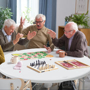 VINGLI 4/5FT Round Folding Commercial Table Portable Plastic Dining Card Table