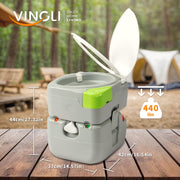 VINGLI Portable Camping Toilet w/Capacity Tank