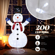 VINGLI 3/4/5/6 FT Lighted Christmas Snowman with LED Lights Ground Stakes