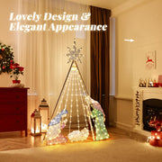 VINGLI 6FT Lighted Outdoor Nativity Scene for Christmas Family Yard Decoration