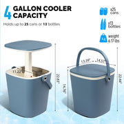 VINGLI 4 Patio Ice Cool Bar Gallon Outdoor Cooler Table