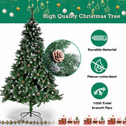 VINGLI 6/7/7.5 FT Pvc Christmas Tree Artificial Christmas Pine Tree with Sturdy Metal Legs For Xmas Decoration