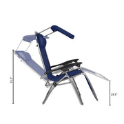 VINGLI Upgraded Zero Gravity Chair Lounge Outdoor Chairs with Folding Canopy Trays