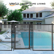 VINGLI Pool Fence Gate 4Ft x 2.5Ft Swimming Pool Fence in Ground Pool Safety Fencing