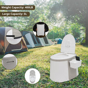 VINGLI Portable Toilet with 5 Gallon Inner Bucket