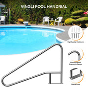Vingli Stainless Steel Pool Ladder Handrail – Non-Slip Grip