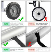 VINGLI 18 Ft Solar Swimming Inground Pool Cover Reel Set Aluminum Black