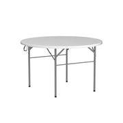 VINGLI 4/5FT Round Folding Commercial Table Portable Plastic Dining Card Table