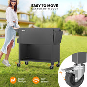 VINGLI 80qt Patio Cooler Bar Drink Cooler Cart Rolling Ice Chest on Wheels