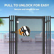 VINGLI Pool Fence Gate 4Ft x 2.5Ft Swimming Pool Fence in Ground Pool Safety Fencing