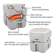 VINGLI Portable Camping Toilet w/Capacity Tank