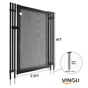 VINGLI Pool Fence Gate 4Ft x 2.5Ft Swimming Pool Fence in Ground Pool Safety Fencing