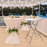 VINGLI 32” Round Folding Table Plastic High Top Table