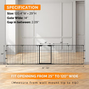 VINGLI Baby Gate Safety Pet Gate Fireplace Fence Playpen