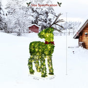 VINGLI Lighted Reindeer Outdoor Decorations Green/Gold/White