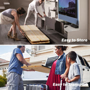 VINGLI 3 PCS Wooden Folding Picnic Tables with Benches Set for Garden Camping BBQ