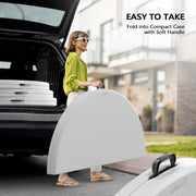 VINGLI 4/5FT Round Folding Commercial Table Portable Plastic Dining Card Table