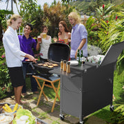 VINGLI 80qt Patio Cooler Bar Drink Cooler Cart Rolling Ice Chest on Wheels